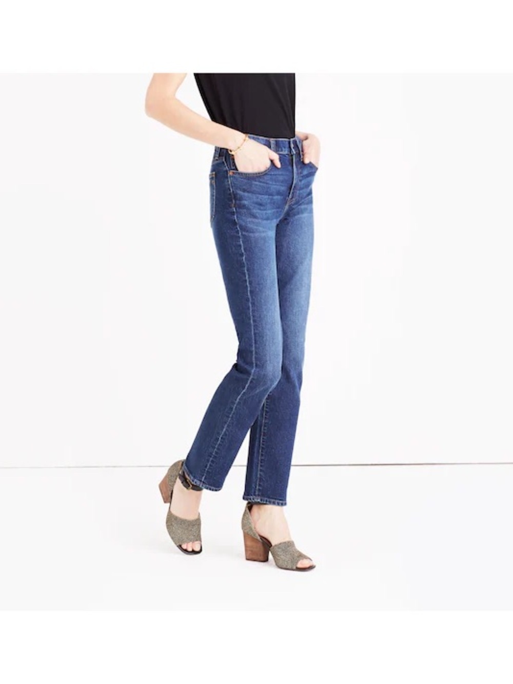 Madewell Cruiser Straight Mid Blue Wash Blue - 29